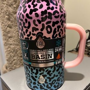 40 oz TAL double wall insulated stainless steel basin water bottle
